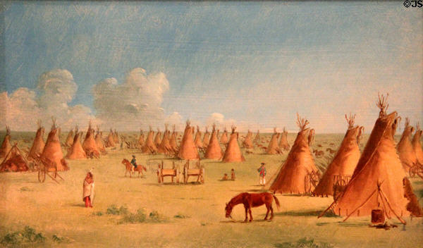 Métis Encampment painting (1846) by Paul Kane at Art Gallery of Ontario. Toronto, ON.