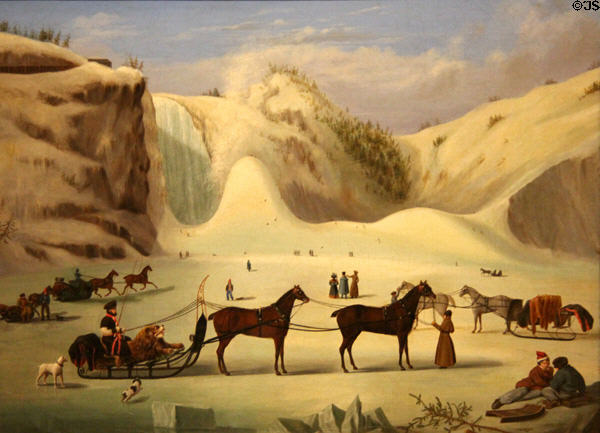 Montmorency Falls Ice Cone painting (c1845) by Robert Clow Todd at Art Gallery of Ontario. Toronto, ON.