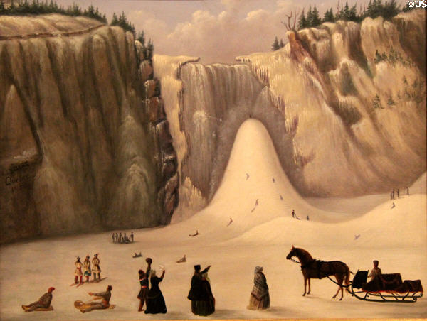 Montmorency Falls in Winter painting (1850) by Joseph Légaré at Art Gallery of Ontario. Toronto, ON.