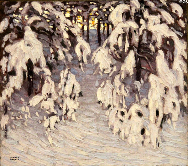 Snow, Algonquin Park painting (1915) by Lawren Harris at Art Gallery of Ontario. Toronto, ON.