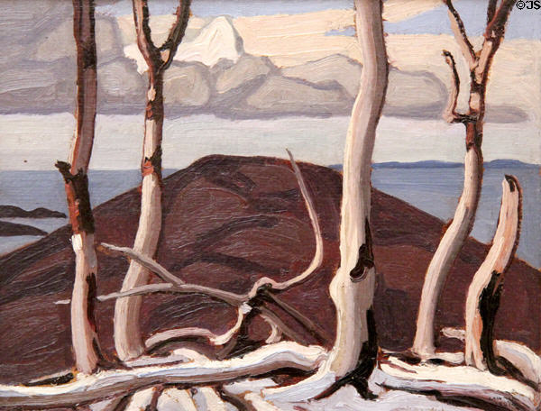 Above Lake Superior painting on board (1919) by Lawren Harris at Art Gallery of Ontario. Toronto, ON.