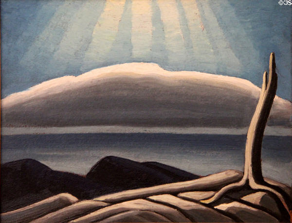Lake Superior Sketch painting on board (c1923) by Lawren Harris at Art Gallery of Ontario. Toronto, ON.