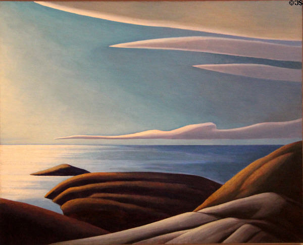 Lake Superior III painting (c1923) by Lawren Harris at Art Gallery of Ontario. Toronto, ON.