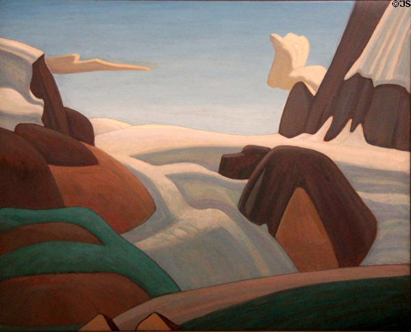 Brazeau Snowfield, Jasper Park painting (1924) by Lawren Harris at Art Gallery of Ontario. Toronto, ON.