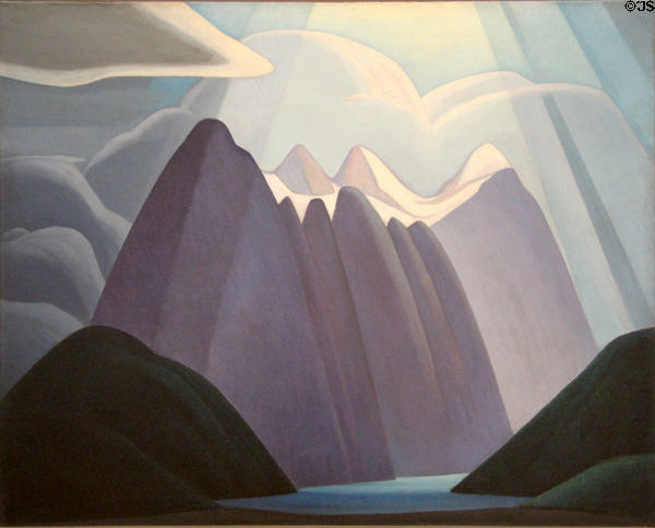 Untitled Mountain Landscape painting (c1928) by Lawren Harris at Art Gallery of Ontario. Toronto, ON.