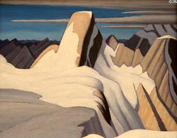 North from Mount Mumm, w Park painting on board (1929) by Lawren Harris at Art Gallery of Ontario. Toronto, ON.