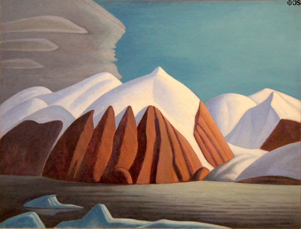 Arctic Peaks, North Shore, Baffin Island painting (1930) by Lawren Harris at Art Gallery of Ontario. Toronto, ON.
