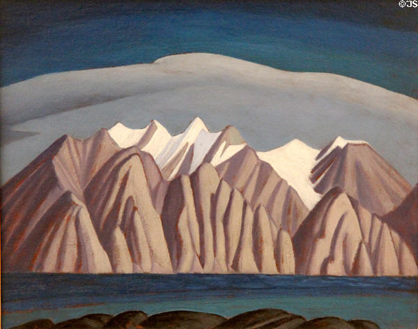 Bylot Island Shore, Arctic Sketch XXXII painting on board (1930) by Lawren Harris at Art Gallery of Ontario. Toronto, ON.