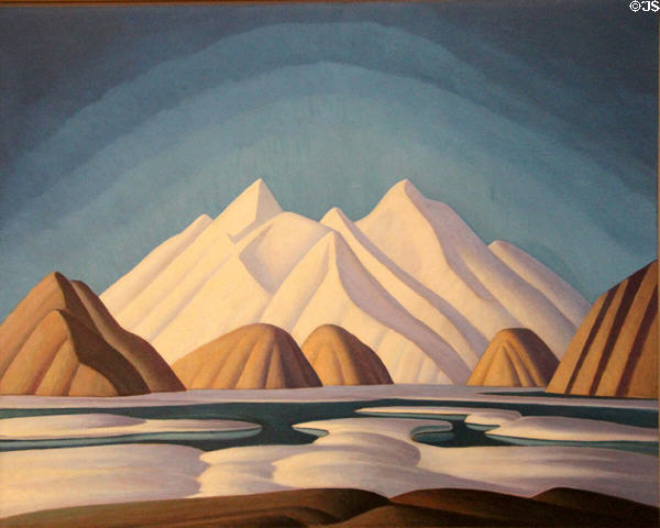 Baffin Island Mountains painting (c1931) by Lawren Harris at Art Gallery of Ontario. Toronto, ON.