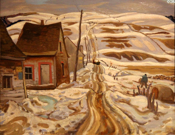 Early Spring, Quebec painting (1927) by A.Y. Jackson at Art Gallery of Ontario. Toronto, ON.