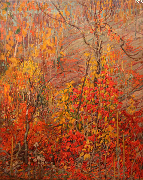 Sumach & Maple, Huntsville painting (1915) by Arthur Lismer at Art Gallery of Ontario. Toronto, ON.