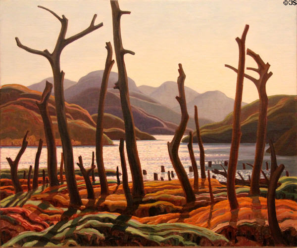 Cranberry Lake painting (1931) by Franklin Carmichael at Art Gallery of Ontario. Toronto, ON.