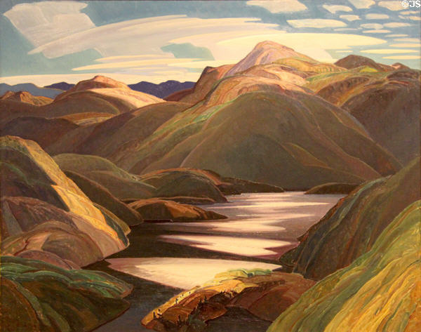 Light & Shadow painting on board (1937) by Franklin Carmichael at Art Gallery of Ontario. Toronto, ON.