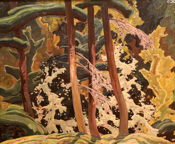 Wild Cherry painting on board (1938) by Franklin Carmichael at Art Gallery of Ontario. Toronto, ON.