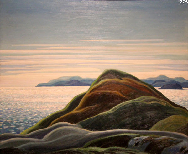 North Shore, Lake Superior painting (1927) by Franklin Carmichael at Art Gallery of Ontario. Toronto, ON.