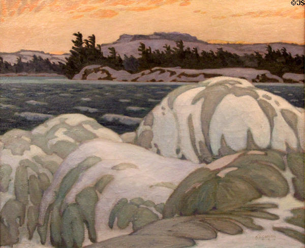 Ice Hummocks painting (1924) by A.J. Casson at Art Gallery of Ontario. Toronto, ON.