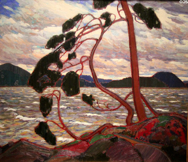 The West Wind painting (1916-7) by Tom Thomson at Art Gallery of Ontario. Toronto, ON.
