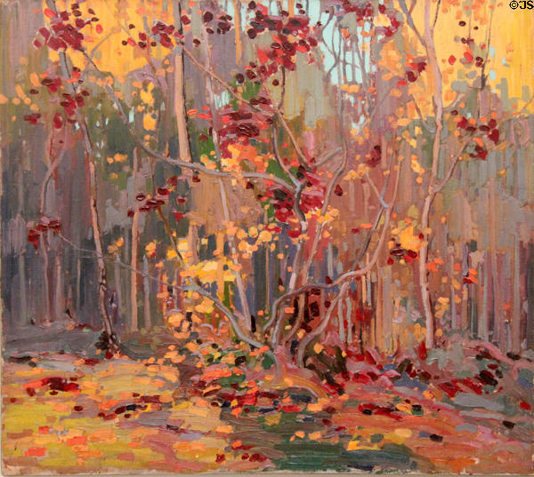 Maple Saplings, October painting (1916-7) by Tom Thomson at Art Gallery of Ontario. Toronto, ON.