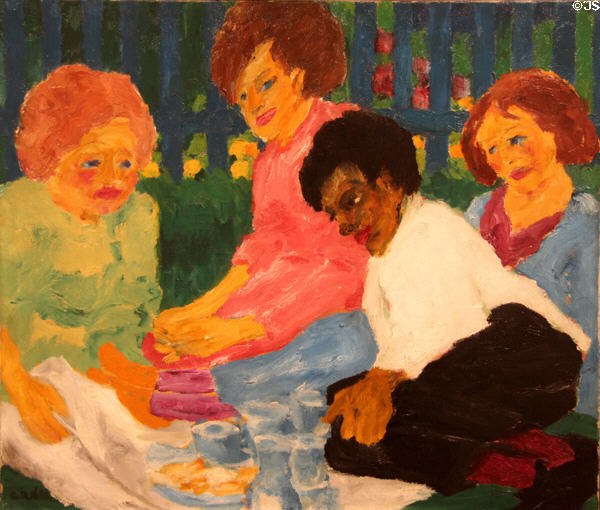 Party Guests II painting (1915) by Emil Nolde at Art Gallery of Ontario. Toronto, ON.