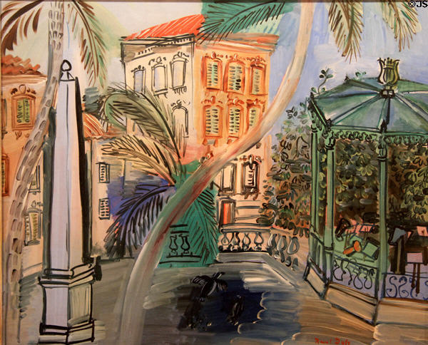 Hyères Square, the Obelisk & Bandstand painting (1927) by Raoul Dufy at Art Gallery of Ontario. Toronto, ON.