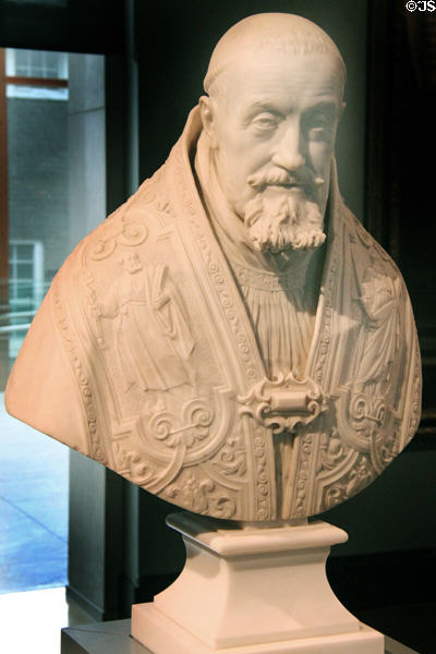 Pope Gregory XV marble bust (1621) by Gian Lorenzo Bernini at Art Gallery of Ontario. Toronto, ON.