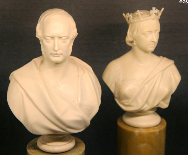 Molded busts of Prince Albert & Queen Victoria of Britain at Art Gallery of Ontario. Toronto, ON.