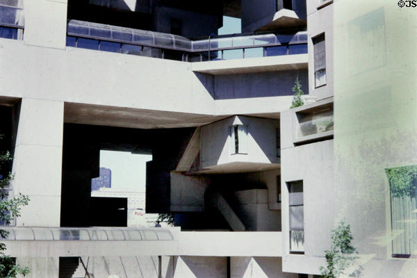 Details of Habitat 67 at Expo 67. Montreal, QC.