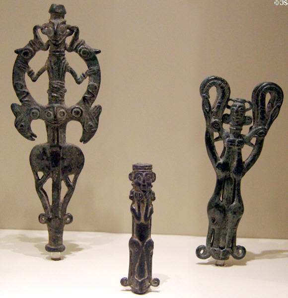 Bronze idols (8th-7thC BCE) from Luristan, Iran at Montreal Museum of Fine Arts. Montreal, QC.
