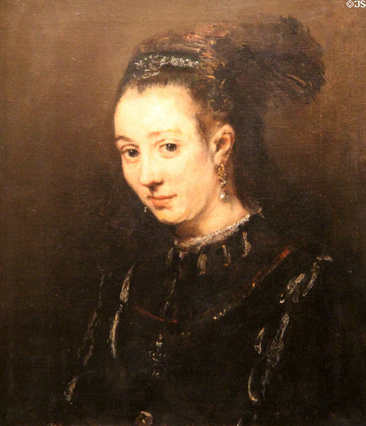 Portrait of a Young Woman (Magdalena van Loo?) (c1668) by Rembrandt van Rijn at Montreal Museum of Fine Arts. Montreal, QC.