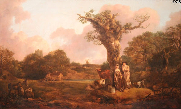 Rustic Courtship painting (c1758) by Thomas Gainsborough at Montreal Museum of Fine Arts. Montreal, QC.