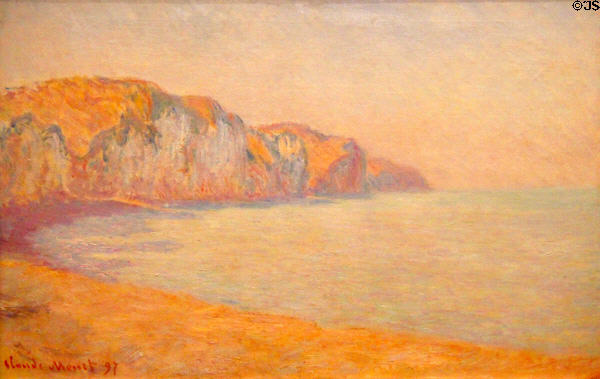 Cliff at Pourville in Morning painting (1897) by Claude Monet at Montreal Museum of Fine Arts. Montreal, QC.