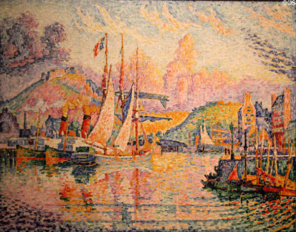 Fort du Roule, Cherbourg painting (1932) by Paul Signac at Montreal Museum of Fine Arts. Montreal, QC.