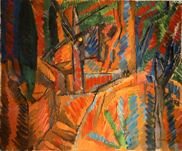 L'Estaque painting (1913) by Raoul Dufy at Montreal Museum of Fine Arts. Montreal, QC.