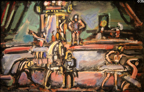 Circus painting (1936) by Georges Rouault at Montreal Museum of Fine Arts. Montreal, QC.