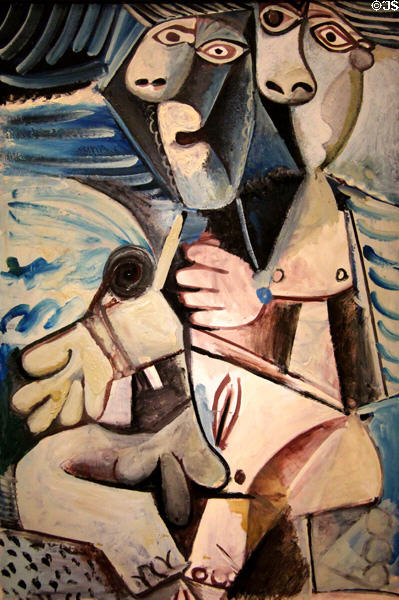 Embrace painting (1971) by Pablo Picasso at Montreal Museum of Fine Arts. Montreal, QC.