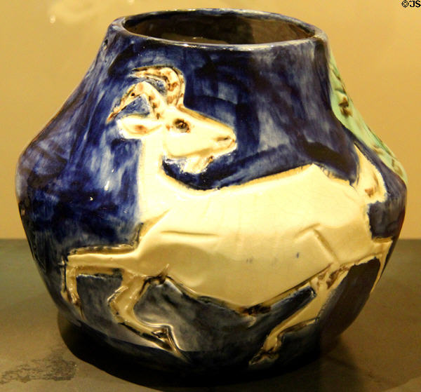 Ceramic vase with goats (1952) by Pablo Picasso at Montreal Museum of Fine Arts. Montreal, QC.