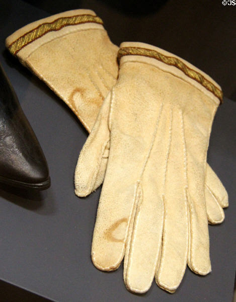 Emperor Napoleon's riding gloves (c1810) at Montreal Museum of Fine Arts. Montreal, QC.