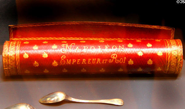 Emperor Napoleon's leather writing & pen case (after 1805) at Montreal Museum of Fine Arts. Montreal, QC.
