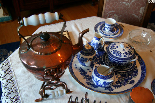 Tea kettle & setting at Saskatchewan Government House. Regina, SK.