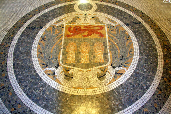 Mosaic provincial seal in Saskatchewan Legislature. Regina, SK.