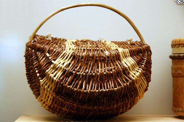 Cree willow basket (early 20thC) at Royal Saskatchewan Museum. Regina, SK.