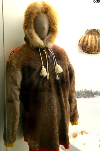 Dene caribou skin jacket (prior to 1972) at Royal Saskatchewan Museum. Regina, SK.