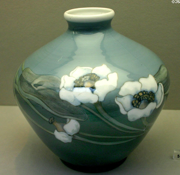 Porcelain vase (1922) by Jenny Mayer for Royale Manuf. of Copenhagen, Denmark at Ariana Museum. Geneva, Switzerland.