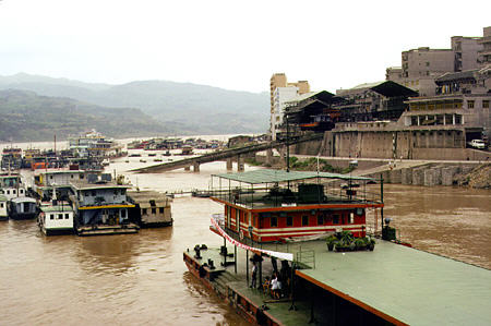 Departure from Fengdu on Yangtze River. China.