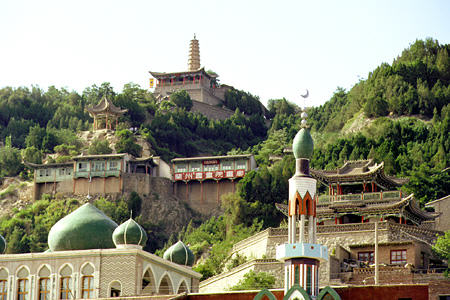 White Pagoda Hill Park in Lanzhou. China.