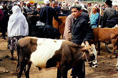 Sunday market in Kashgar. China.