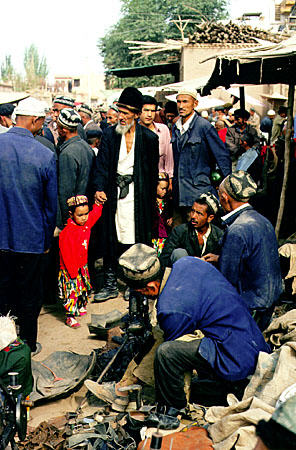 At the Sunday market, Kashgar. China.