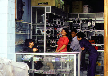 Electronics shop in Chengdu. China.