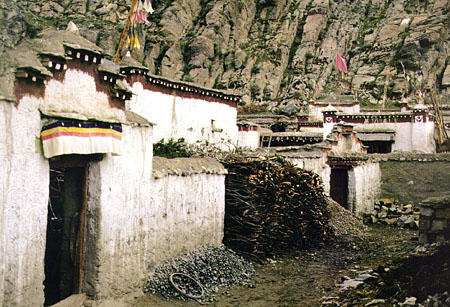 Buildings of a village in Tibet. China.