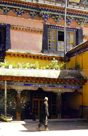 Ornate buildings of Drepung Monastery, Tibet. China.